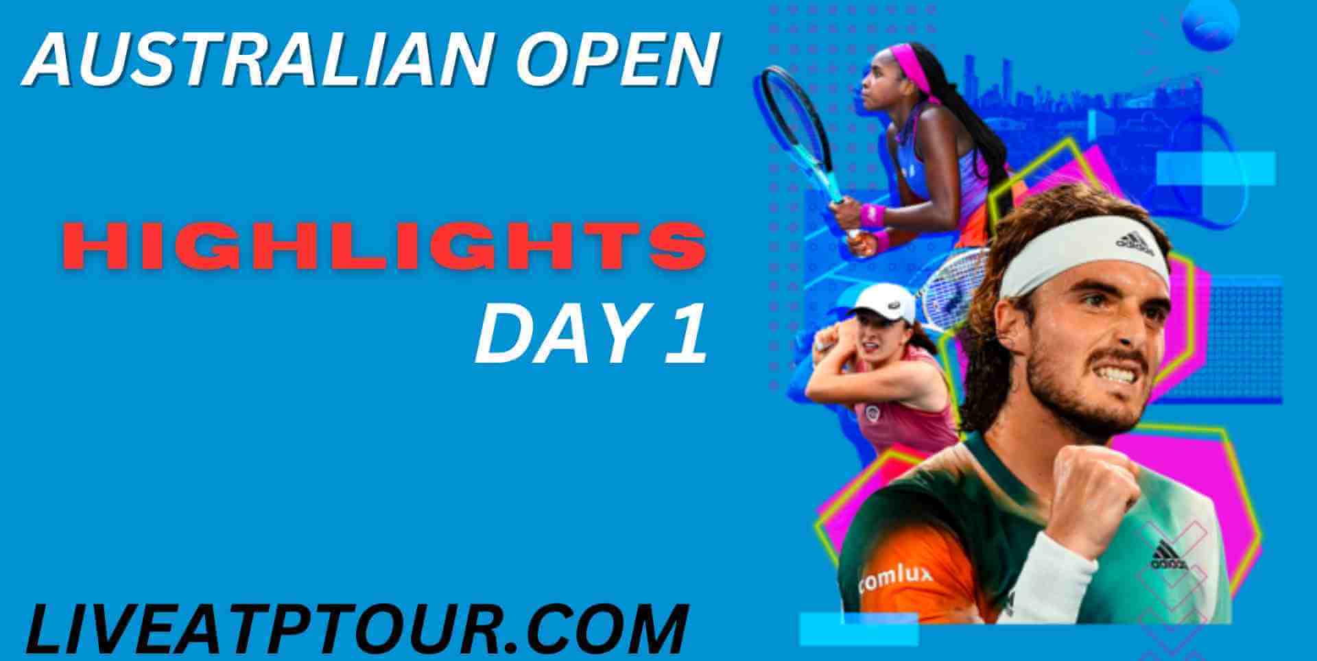 Australian Open 2024 Day 1 Highlights